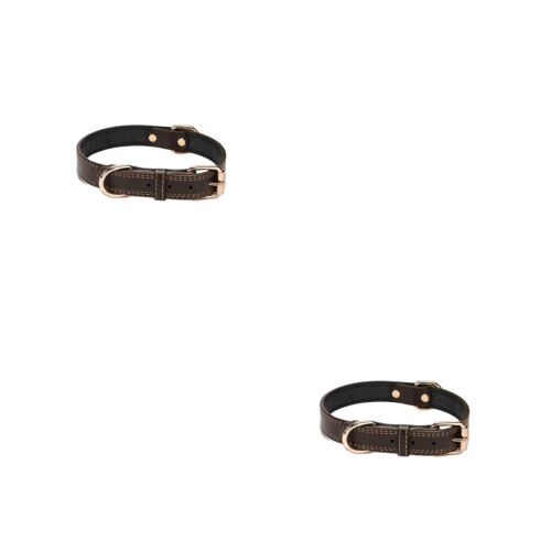 2Pcs Adjustable Coffee Collar for Large Dogs Comfortable Pet 2