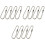 600Pcs Adjustable Silver Ball Chain Connector Clasp for Key Rings 3
