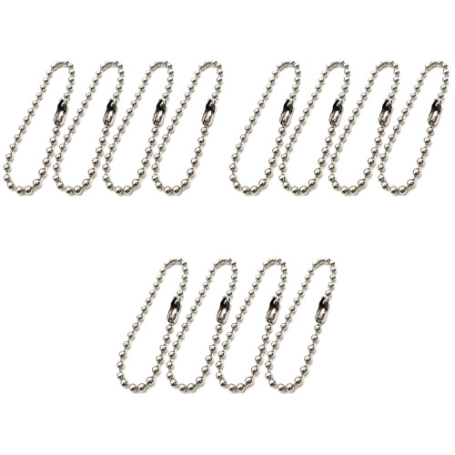 600Pcs Adjustable Silver Ball Chain Connector Clasp for Key Rings 2
