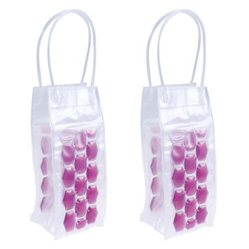 2Pcs Compact Purple Freezer Cooling Bag for 2