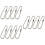 600Pcs Adjustable Silver Ball Chain Connector Clasp for Key Rings 7