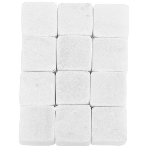 48Pcs Practical White Marble Whiskey Stones Reusable Ice Cubes 2
