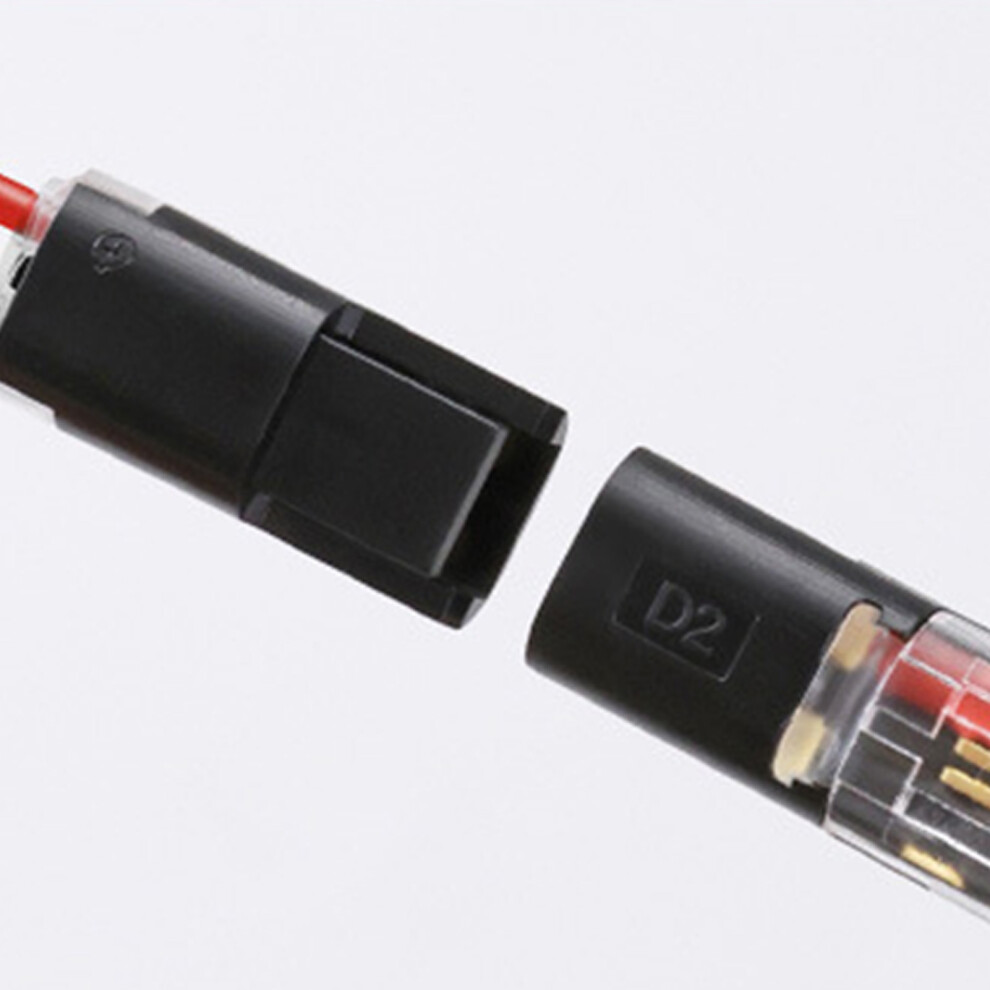 (Black, D2 30Pcs) Led Quick Connect Terminal - Plug & Play, No Solder 6265976156739