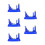 5Pcs Sky-Blue Plastic Physics Teacher Aid Inertia Demonstrator Set 4
