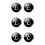 3Pcs Black Glass Cuff-Link Collar Button Lightweight Copper Accessory 8