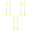 6Pcs Yellow Percussion Triangle Mallets Made of Plastic and Iron 6