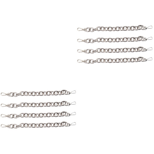 8Pcs Silver Handbag Replacement Chains Lightweight for DIY Tote Straps 2