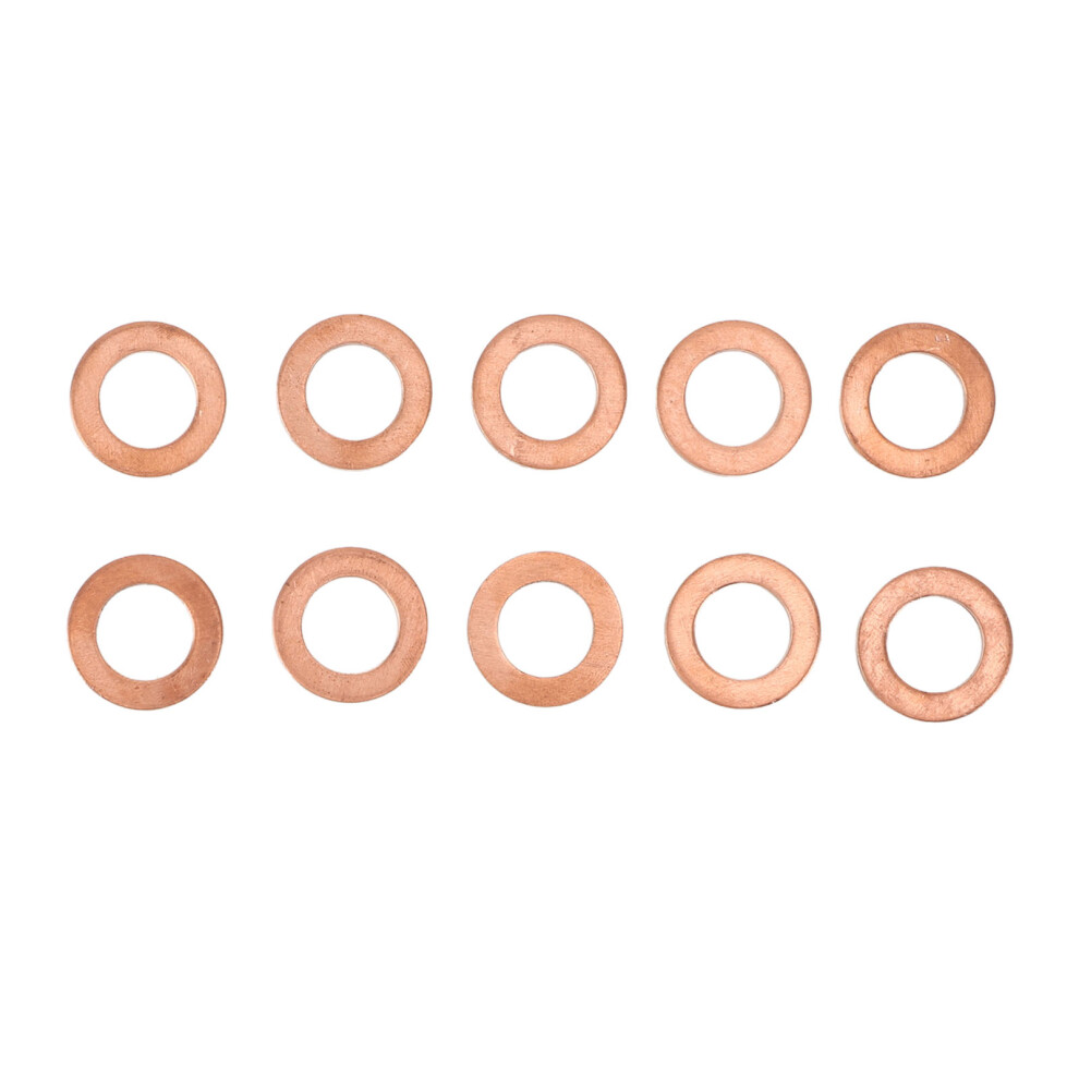 Oil Drain Plug Washer 10Pcs Copper M12 Flat Sealing Gaskets Ring Spacer 7901387711745