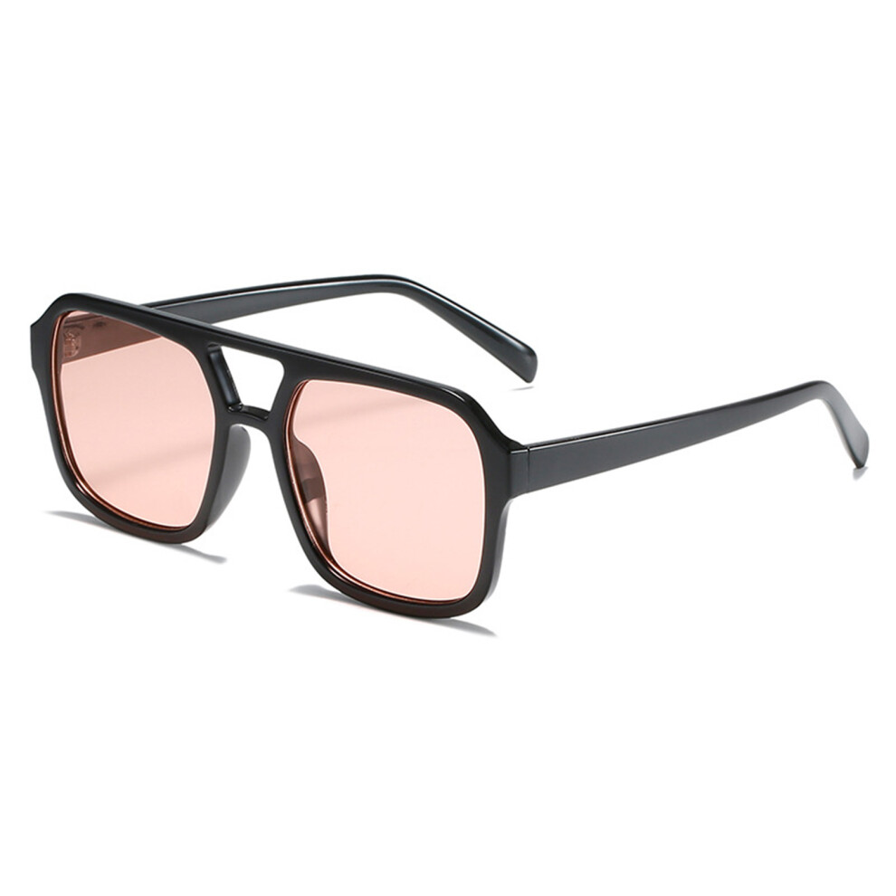 Dachuang Beauty Black (Bright Powder Flakes) Summer Square Sunglasses For Driving & Running