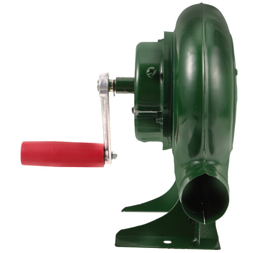 2Pcs Portable Crank Barbecue Fire Blower Fan Green 1