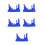5Pcs Sky-Blue Plastic Physics Teacher Aid Inertia Demonstrator Set 7
