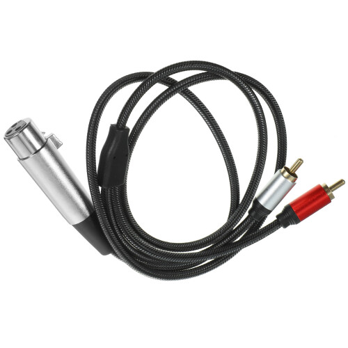 4Pcs Black Power Amplifier Audio Cable Flexible Mic Connector Wire 2