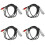 4Pcs Black Power Amplifier Audio Cable Flexible Mic Connector Wire 6
