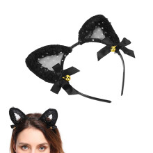 Lovely Cat Ear Headband with Bells, Slip-Resistant & Cute for Daily Use