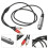 4Pcs Black Power Amplifier Audio Cable Flexible Mic Connector Wire 10