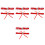 4Sets Red Lace Wedding Leg Bands Elastic Decorative Garters for Brides 4
