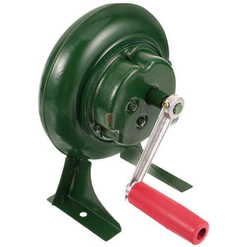 2Pcs Portable Crank Barbecue Fire Blower Fan Green 2