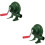 2Pcs Portable Crank Barbecue Fire Blower Fan Green 7