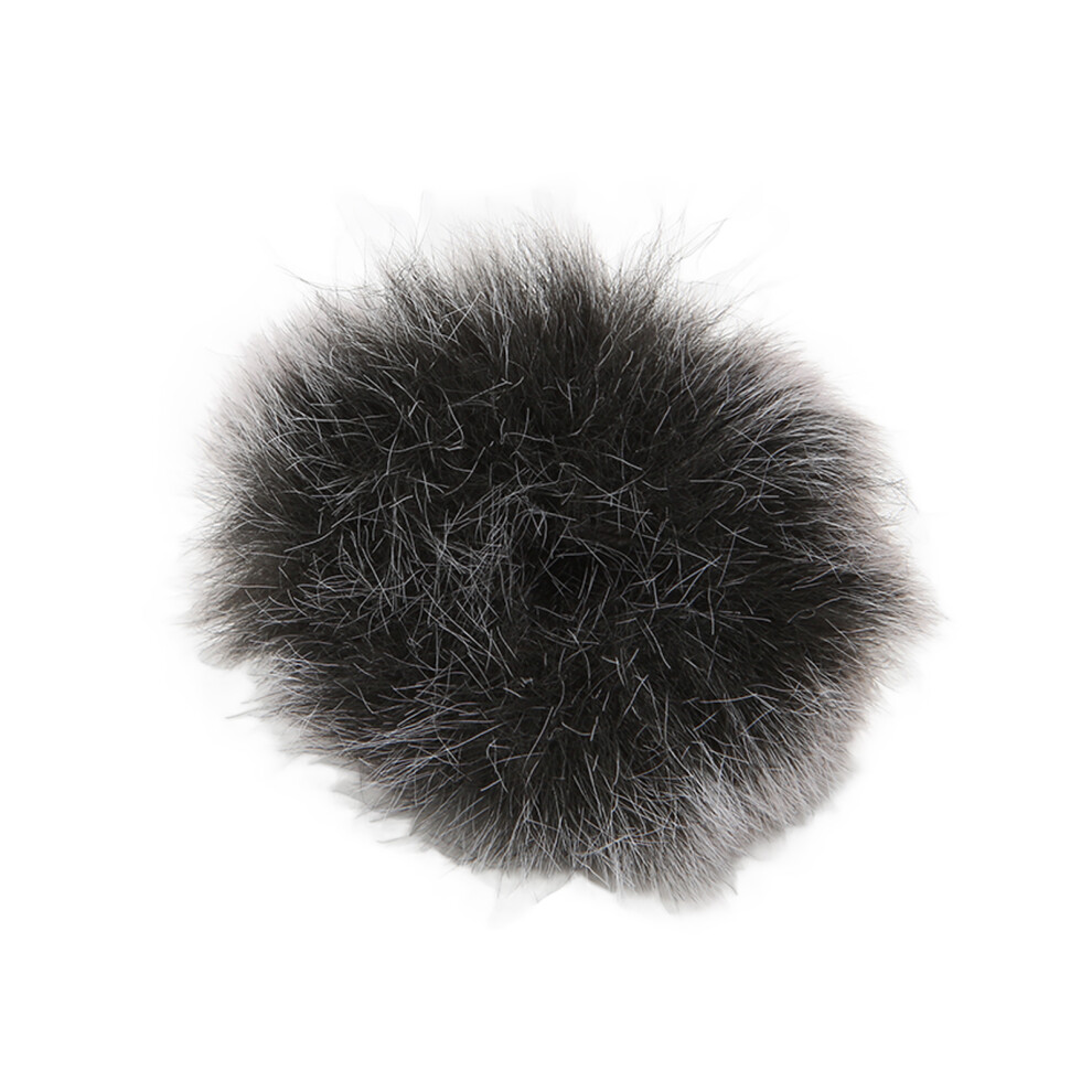 Lavalier Wind Muff Microphone Furry Windscreen Cover For Lapel Mic 0.5Cm Black 4941387712031