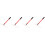 4Pcs Compact Red Poker Chip Rake Telescopic Rod Durable Collector 4