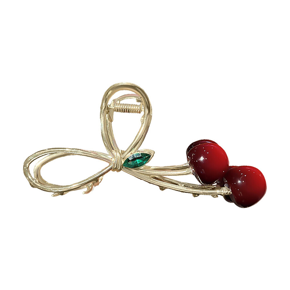 Dachuang Beauty Gold Alloy Cherry Hair Clip - Scratch-Free, Durable