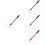 4Pcs Compact Red Poker Chip Rake Telescopic Rod Durable Collector 6