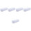 5Pcs Home Use Makeup Brush Cleaning Boxes White Lightweight Tpr PP 5