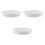 3Pcs High Grade Ceramic Baking Dishes Oven Safe White Bakeware 4