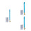 3Sets Lightweight Knitting Hook Needles Blue Embroidery Stitching Kit 11