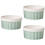 3Pcs Ceramic Baking Bowls Light Green for Pudding, Soups, and Desserts 6