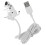 4Pcs Durable Dog USB Charging Cables White Phone Charger Cords 2