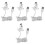 4Pcs Durable Dog USB Charging Cables White Phone Charger Cords 4