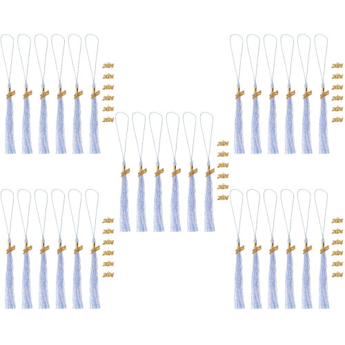 5Sets Blue Graduation Cap Tassels 2023 Durable DIY Ornament Sets 2