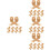 40Pcs Comfortable Cotton Mini Scarf for Mini Dolls Decor 6