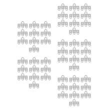 50Pcs Silver Necklace End Closure Sturdy Multi-Strand Jewelry Clasp