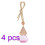 4Pcs Glass Car Perfume Bottles Pink Wood Cap Car Diffuser Set 1