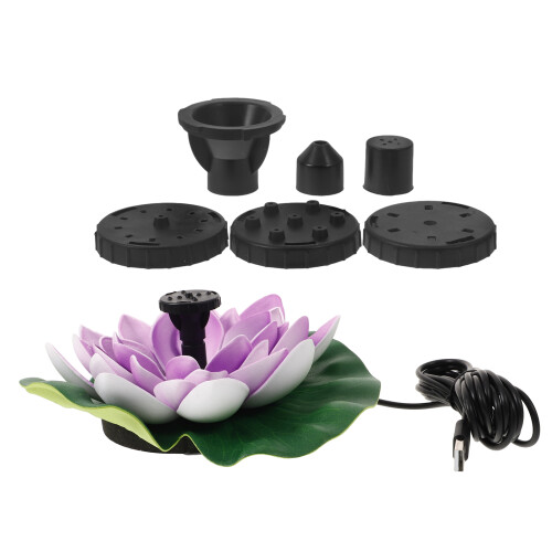 2Sets Durable Pe Fountain Floating USB Garden Ornament 1