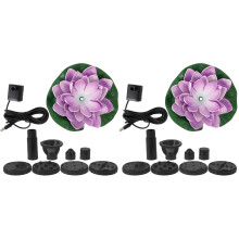 2Sets Durable Pe Fountain Floating USB Garden Ornament