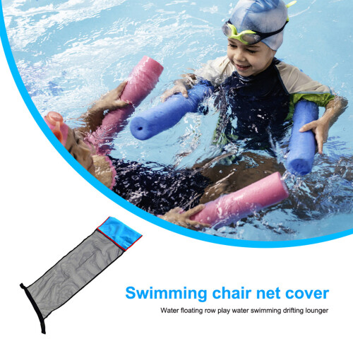 (Blue) Floating Pool Noodle Chair - Soft Mesh Sling 1