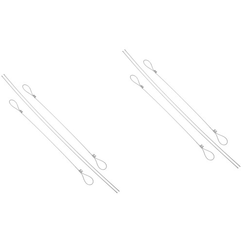 2Sets Versatile Silver Wire Hanging Kit for Picture Frames and Luggage
