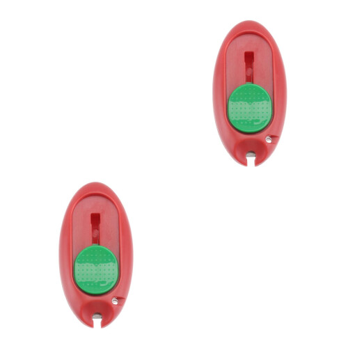 2Pcs Compact Red Thread Guide and Needle Threader for Elderly Sewing