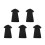 5Pcs Black Waterproof Grooming Smock for Pets Anti-Static Polyester 4