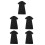 5Pcs Black Waterproof Grooming Smock for Pets Anti-Static Polyester 5