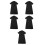5Pcs Black Waterproof Grooming Smock for Pets Anti-Static Polyester 6
