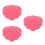 3Pcs Pink Shower Wall Back Scrubber with Suction Cups Hands Free Use 2