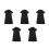 5Pcs Black Waterproof Grooming Smock for Pets Anti-Static Polyester 9