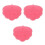 3Pcs Pink Shower Wall Back Scrubber with Suction Cups Hands Free Use 4