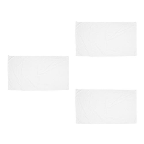 3Pcs White Embossed Polyester Bed Sheets Waterproof for Beauty Salon