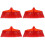 4Pcs Red Plastic Broom Heads for Kitchen and Room Sweeping Replacement 6