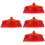 4Pcs Red Plastic Broom Heads for Kitchen and Room Sweeping Replacement 7